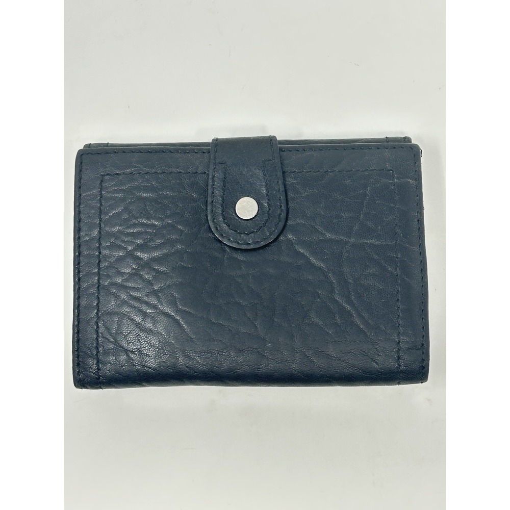 Vintage Burberry Black Leather Nova Check Bifold‎ Wallet 5.5" x 4" - Picture 4 of 8